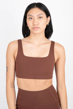 Girlfriend Collective Tommy Bra in Earth